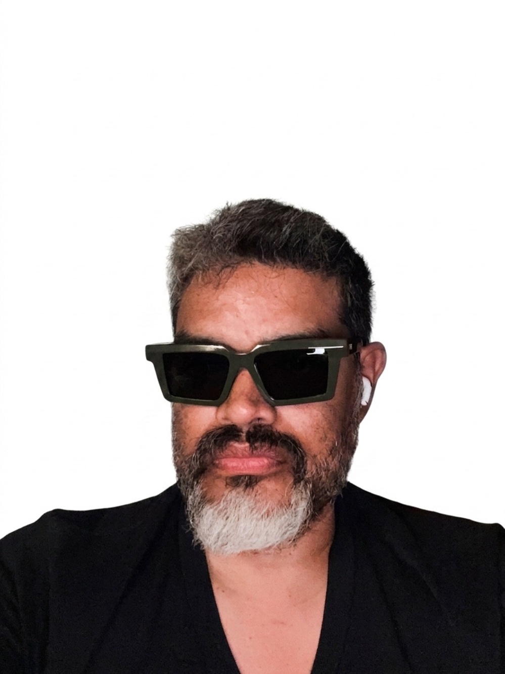 Off-White Rectangular Windsor Sunglasses in Olive Green - Picture 5 of 5